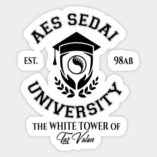 aes sedai university Sticker